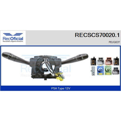 Interrupteur de colonne de direction RECOFICIAL RECSCS70020.1