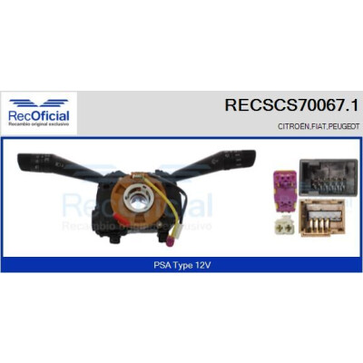 Interrupteur de colonne de direction RECOFICIAL RECSCS70067.1