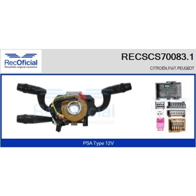 Interrupteur de colonne de direction RECOFICIAL RECSCS70083.1