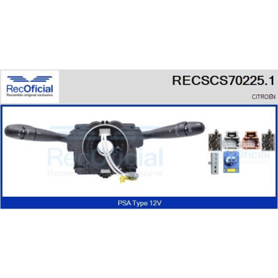 Interrupteur de colonne de direction RECOFICIAL RECSCS70225.1