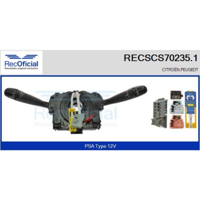 Interrupteur de colonne de direction RECOFICIAL RECSCS70235.1