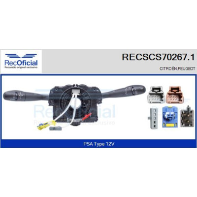 Interrupteur de colonne de direction RECOFICIAL RECSCS70267.1