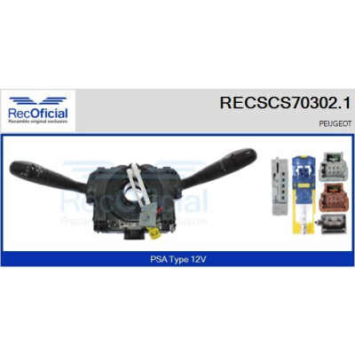 Interrupteur de colonne de direction RECOFICIAL RECSCS70302.1