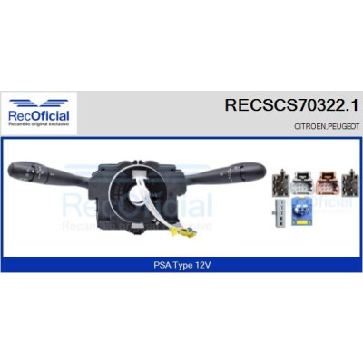 Interrupteur de colonne de direction RECOFICIAL RECSCS70322.1
