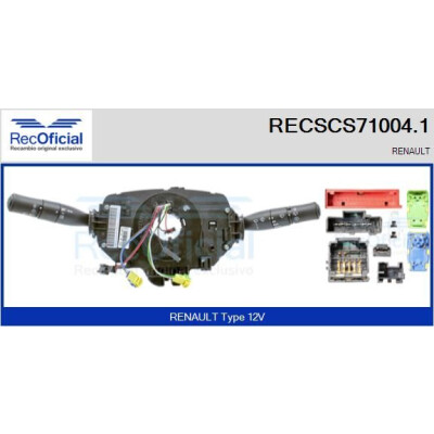 Interrupteur de colonne de direction RECOFICIAL RECSCS71004.1