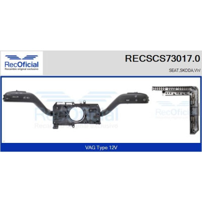Interrupteur de colonne de direction RECOFICIAL RECSCS73017.0