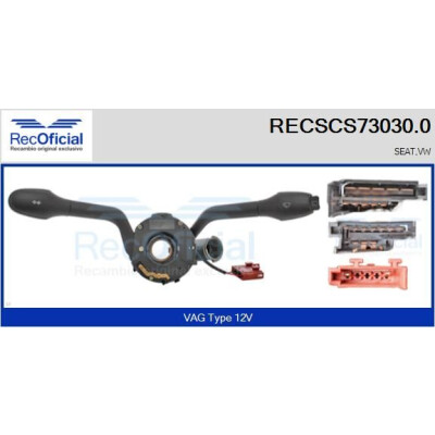 Interrupteur de colonne de direction RECOFICIAL RECSCS73030.0