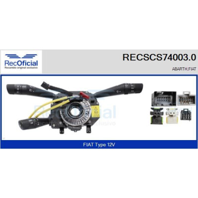 Interrupteur de colonne de direction RECOFICIAL RECSCS74003.0