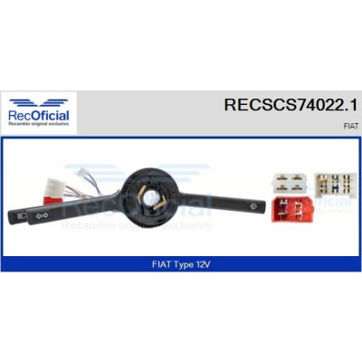 Interrupteur de colonne de direction RECOFICIAL RECSCS74022.1