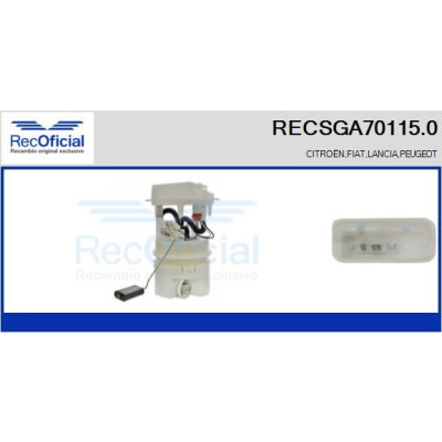 Unité d'alimentation en carburant RECOFICIAL RECSGA70115.0