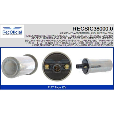 Bobine d'allumage RECOFICIAL RECSIC38000.0