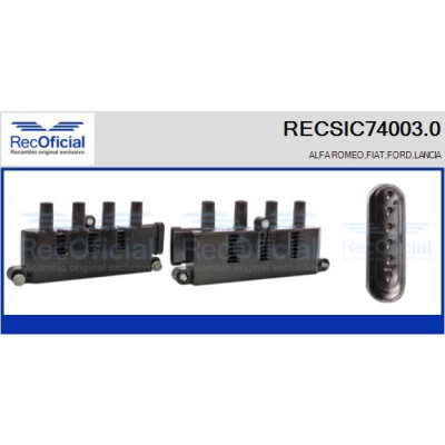 Bobine d'allumage RECOFICIAL RECSIC74003.0