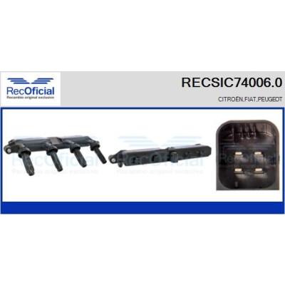 Bobine d'allumage RECOFICIAL RECSIC74006.0