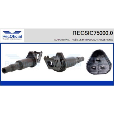 Bobine d'allumage RECOFICIAL RECSIC75000.0