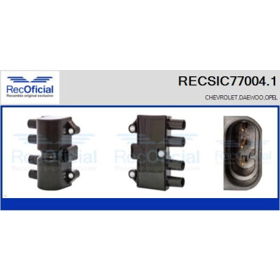 Bobine d'allumage RECOFICIAL RECSIC77004.1