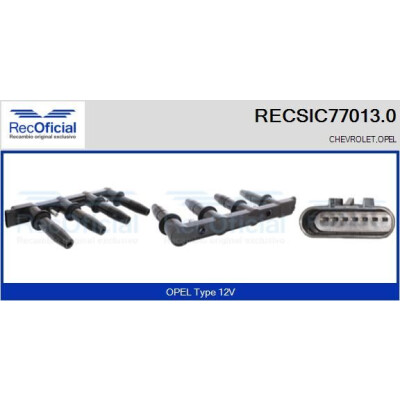 Bobine d'allumage RECOFICIAL RECSIC77013.0