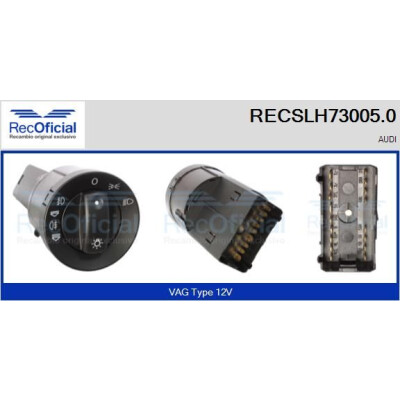 Interrupteur, éclairage principal RECOFICIAL RECSLH73005.0