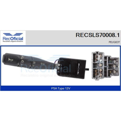Interrupteur de colonne de direction RECOFICIAL RECSLS70008.1
