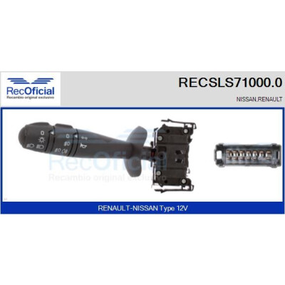 Interrupteur de colonne de direction RECOFICIAL RECSLS71000.0