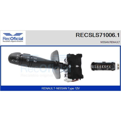 Interrupteur de colonne de direction RECOFICIAL RECSLS71006.1