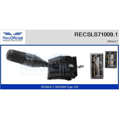 Interrupteur de colonne de direction RECOFICIAL RECSLS71009.1