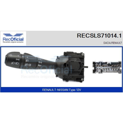 Interrupteur de colonne de direction RECOFICIAL RECSLS71014.1