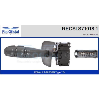 Interrupteur de colonne de direction RECOFICIAL RECSLS71018.1
