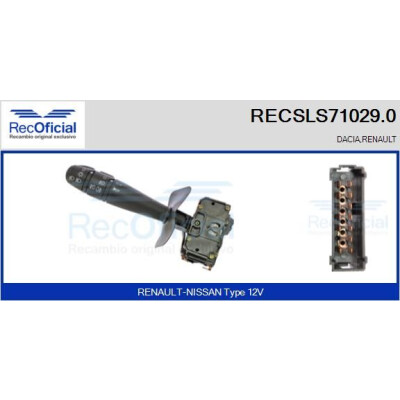 Interrupteur de colonne de direction RECOFICIAL RECSLS71029.0