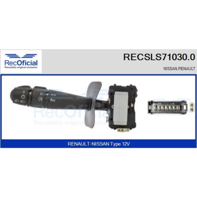 Interrupteur de colonne de direction RECOFICIAL RECSLS71030.0