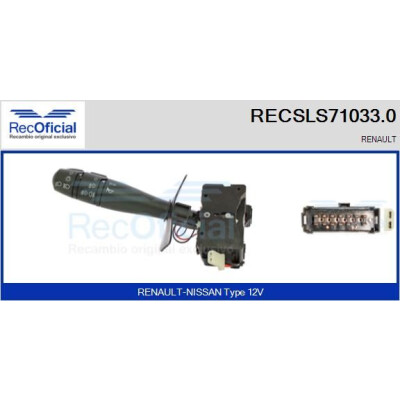 Interrupteur de colonne de direction RECOFICIAL RECSLS71033.0