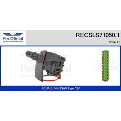 Interrupteur de colonne de direction RECOFICIAL RECSLS71050.1