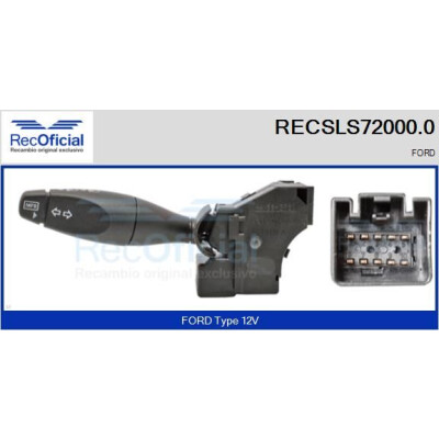 Interrupteur de colonne de direction RECOFICIAL RECSLS72000.0