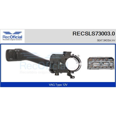 Interrupteur de colonne de direction RECOFICIAL RECSLS73003.0