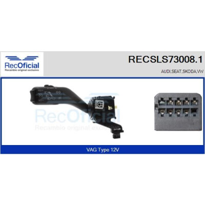 Interrupteur de colonne de direction RECOFICIAL RECSLS73008.1