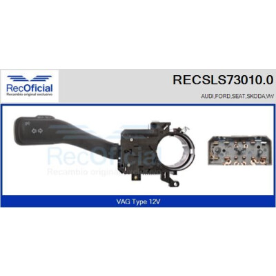 Interrupteur de colonne de direction RECOFICIAL RECSLS73010.0