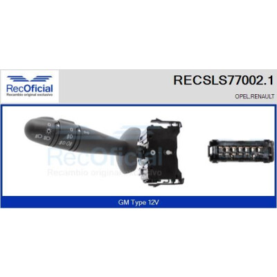 Interrupteur de colonne de direction RECOFICIAL RECSLS77002.1