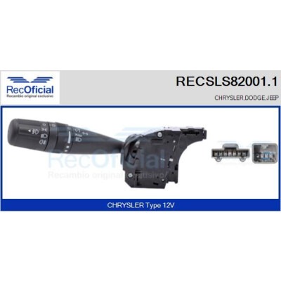 Interrupteur de colonne de direction RECOFICIAL RECSLS82001.1