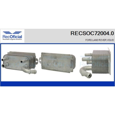 Refroidisseur d'huile, huile moteur RECOFICIAL RECSOC72004.0