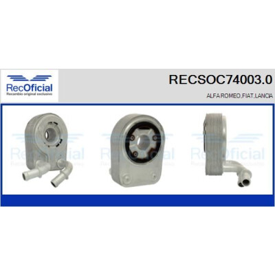Refroidisseur d'huile, huile moteur RECOFICIAL RECSOC74003.0