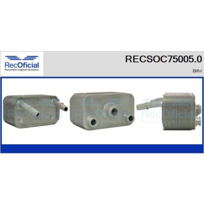 Refroidisseur d'huile, huile moteur RECOFICIAL RECSOC75005.0