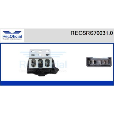 Résistance, ventilateur d'habitacle RECOFICIAL RECSRS70031.0