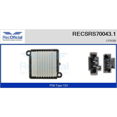 Résistance, ventilateur d'habitacle RECOFICIAL RECSRS70043.1