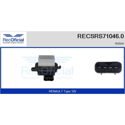 Résistance, ventilateur d'habitacle RECOFICIAL RECSRS71046.0