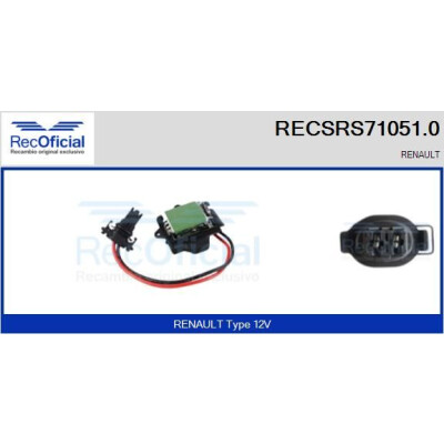 Résistance, ventilateur d'habitacle RECOFICIAL RECSRS71051.0