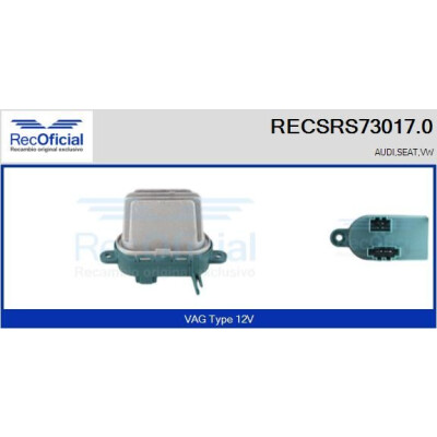 Résistance, ventilateur d'habitacle RECOFICIAL RECSRS73017.0