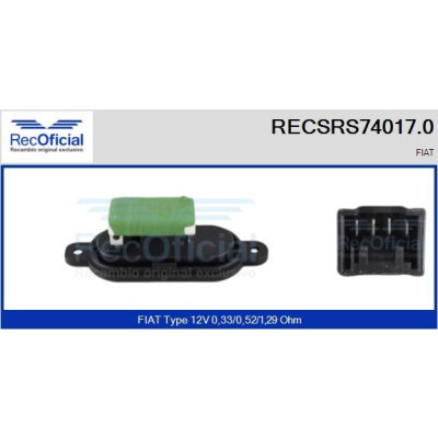 Résistance, ventilateur d'habitacle RECOFICIAL RECSRS74017.0