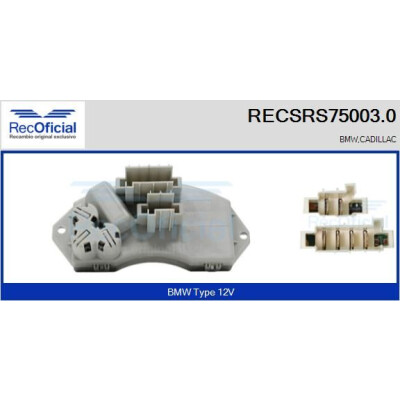 Résistance, ventilateur d'habitacle RECOFICIAL RECSRS75003.0