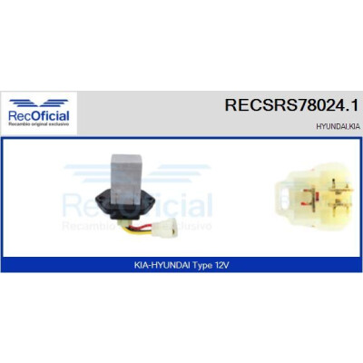 Résistance, ventilateur d'habitacle RECOFICIAL RECSRS78024.1