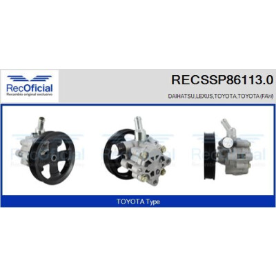 Pompe hydraulique de direction RECOFICIAL RECSSP86113.0