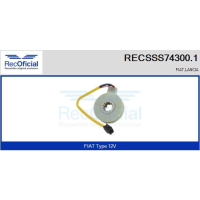 Capteur d'angle de braquage RECOFICIAL RECSSS74300.1
